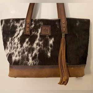 Classic Large Sts Ranchwear Cowhide Leather Tote Bag